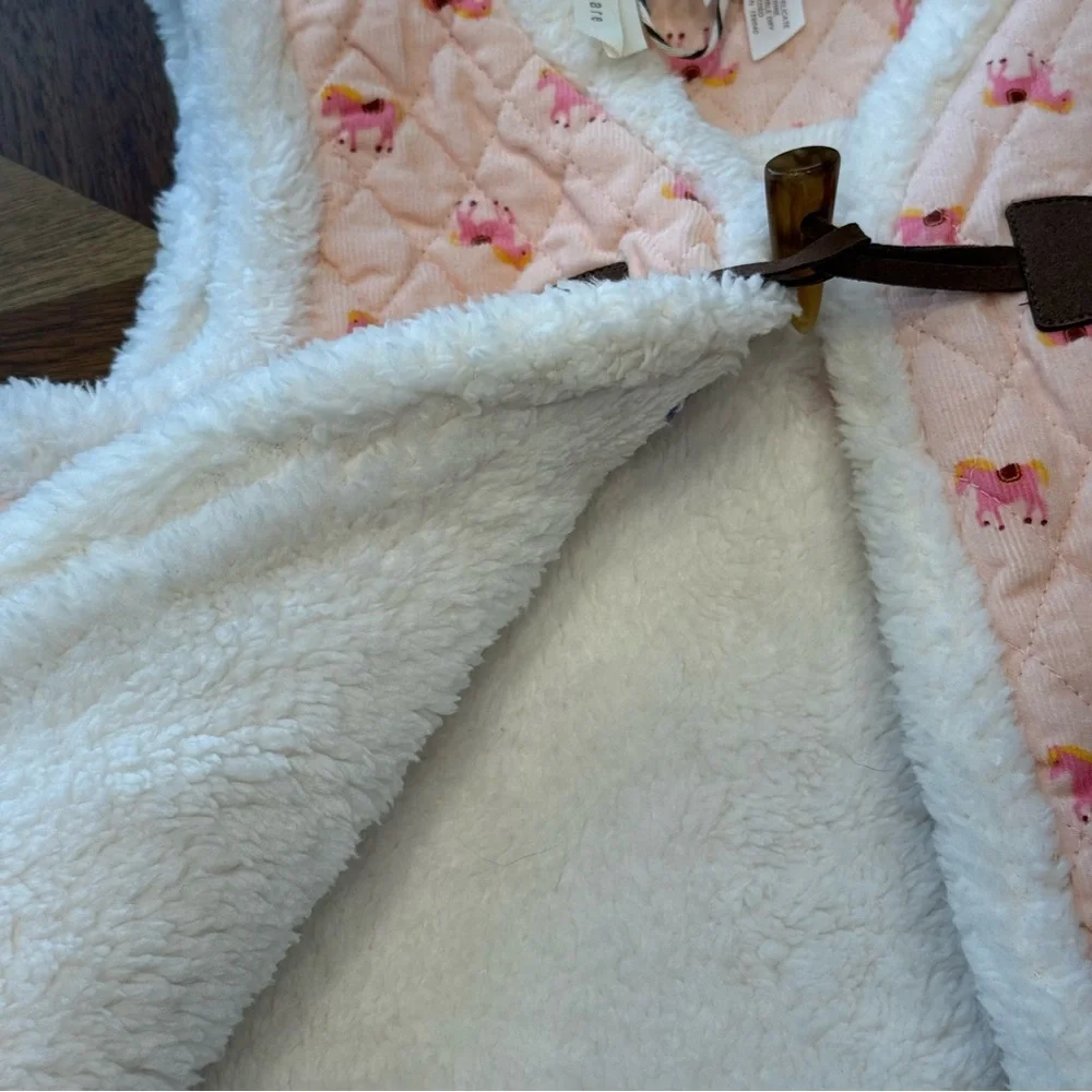 Matilda Jane Pink Quilted Vest with Horse Pattern new with tags